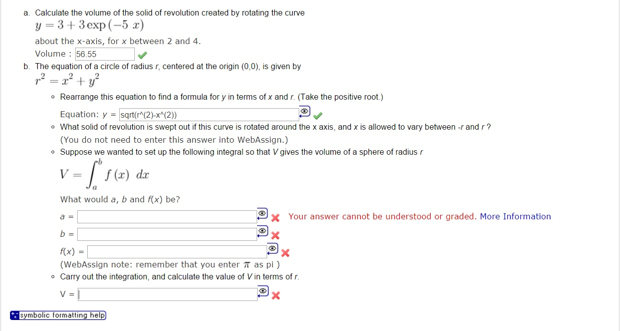 Solved Calculate the volume of the solid of revolution | Chegg.com