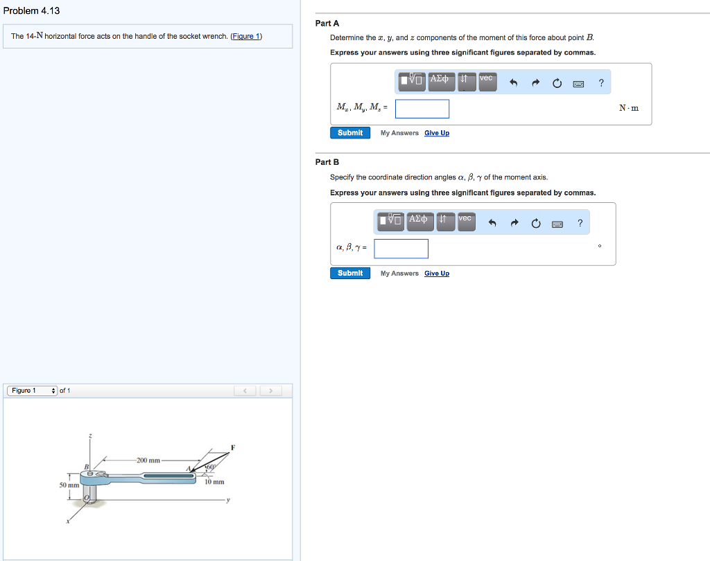 Solved Problem 4.13 Part A The 14-N horizontal force acts on | Chegg.com