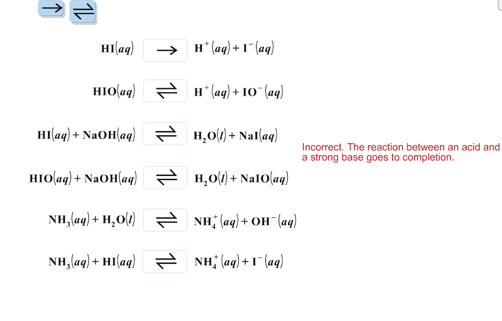 Solved HI(aq) HIO(aq) HI(aq) + NaOH(aq) H+(aq) + I-(aq) | Chegg.com