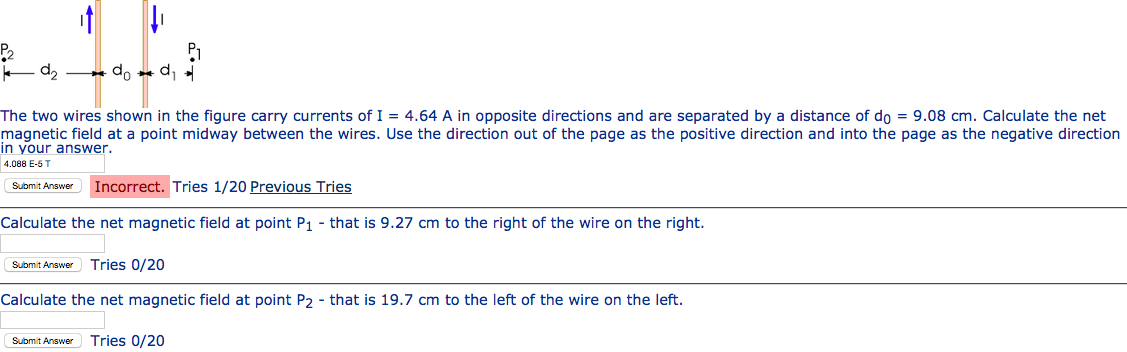 Solved The Two Wires Shown In The Figure Carry Currents Of I Chegg Solved The Two Wires Shown In The Figure Carry Currents Of I Chegg