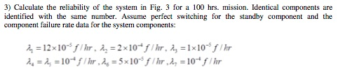 3) Calculate the reliability of the system in Fig. 3 | Chegg.com