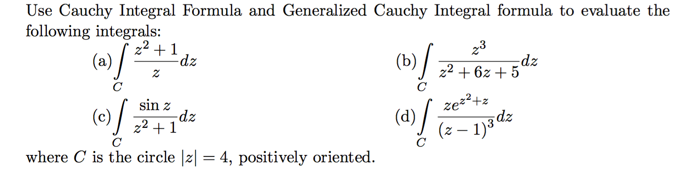 proof of generalized cauchy integral formula