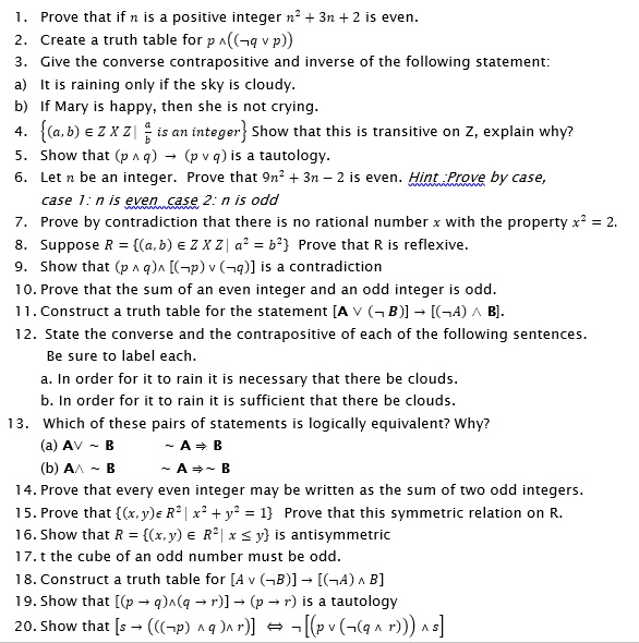 discrete math question problem please help with brief | Chegg.com