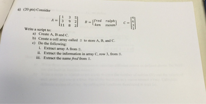 Solved 6) (20 pts) Consider Asl 3 9 21 B-fred ralph ken | Chegg.com