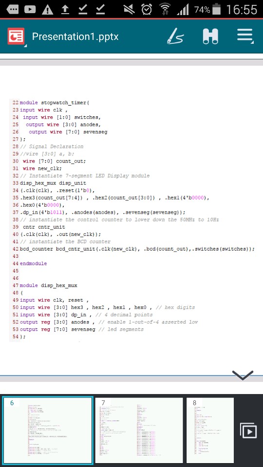 modify the code for the stopwatch timer to show : - | Chegg.com