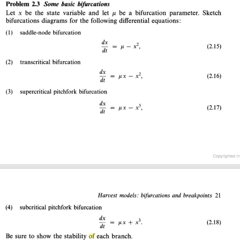 Solved Let x be the state variable and let mu be a | Chegg.com