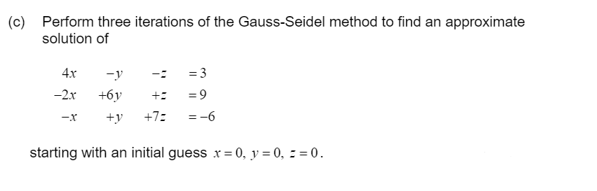 python gauss seidel method differential equations