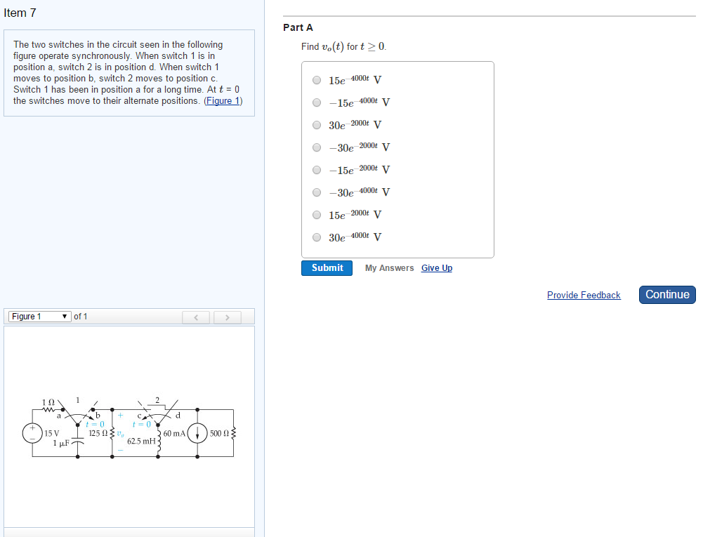 Solved The Two Switches In The Circuit Seen In The Following | Chegg.com