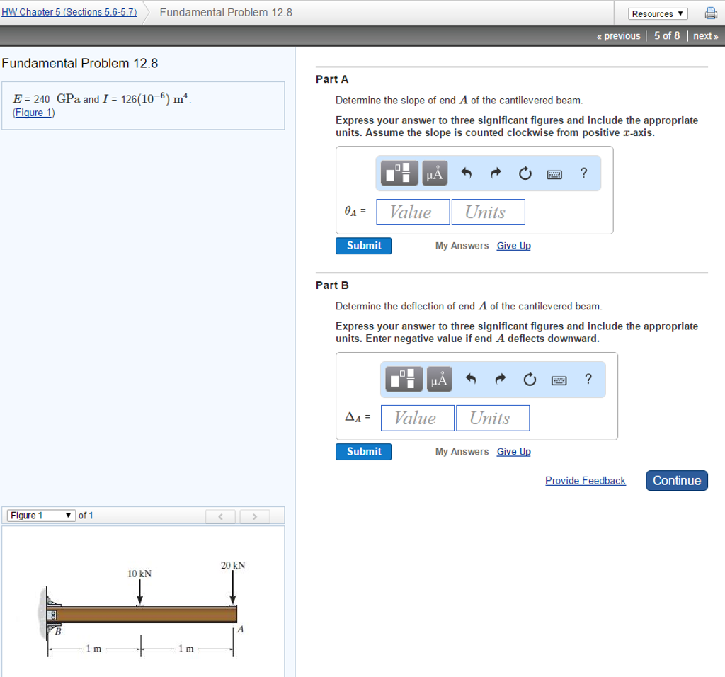 Solved E = 240 GPa and I = 126(10^-6) m^4 Determine the | Chegg.com