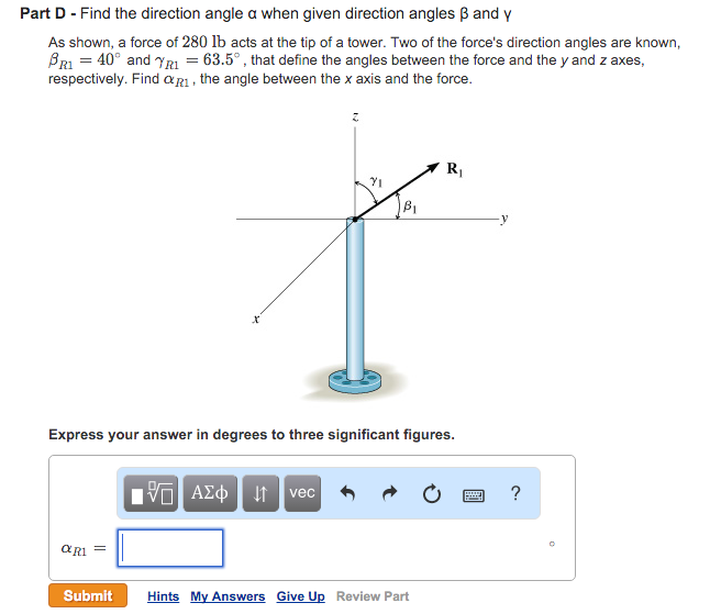 Solved Find the direction angle a when given direction | Chegg.com