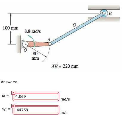 Solved Crank OA rotates with a counterclockwise angular | Chegg.com