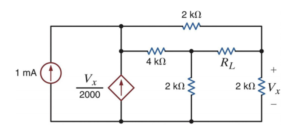 Solved Find RL for maximum power transfer and the | Chegg.com