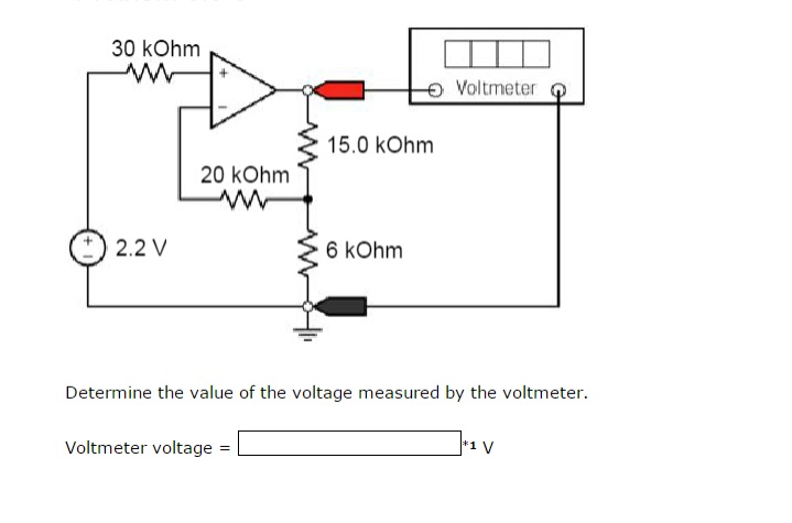 Solved Determine the value of the voltage measured by the | Chegg.com