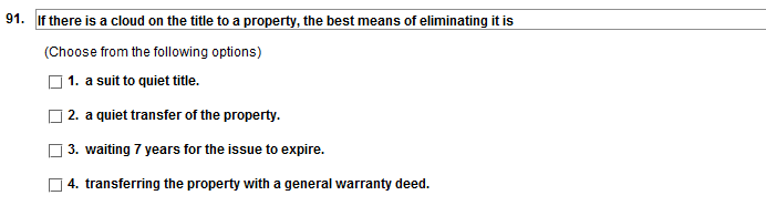 Solved 105 What Is The Definition Of An Easement Choose 8253