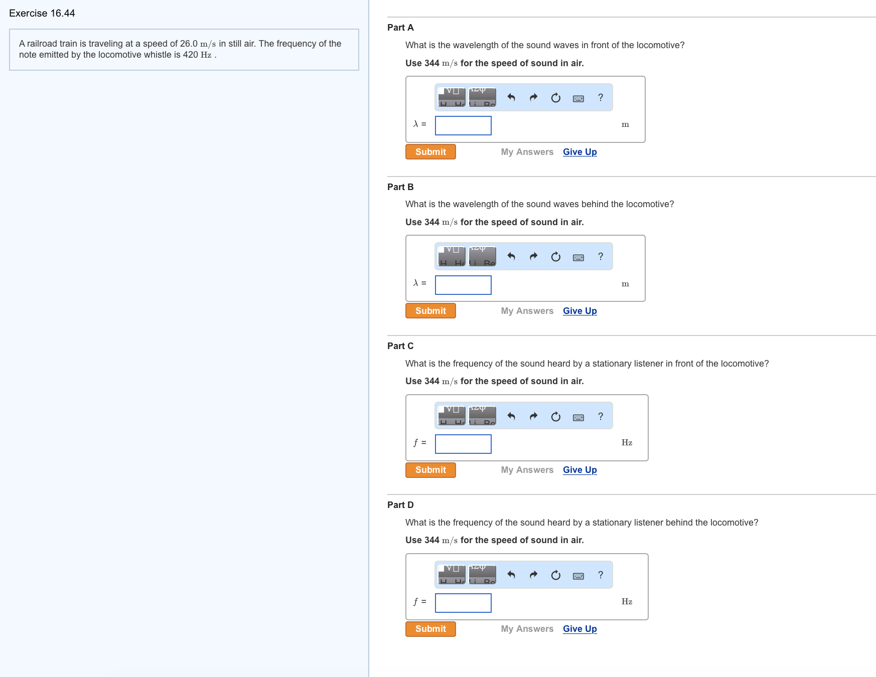 Solved A railroad train is traveling at a speed of 26.0 m/s | Chegg.com