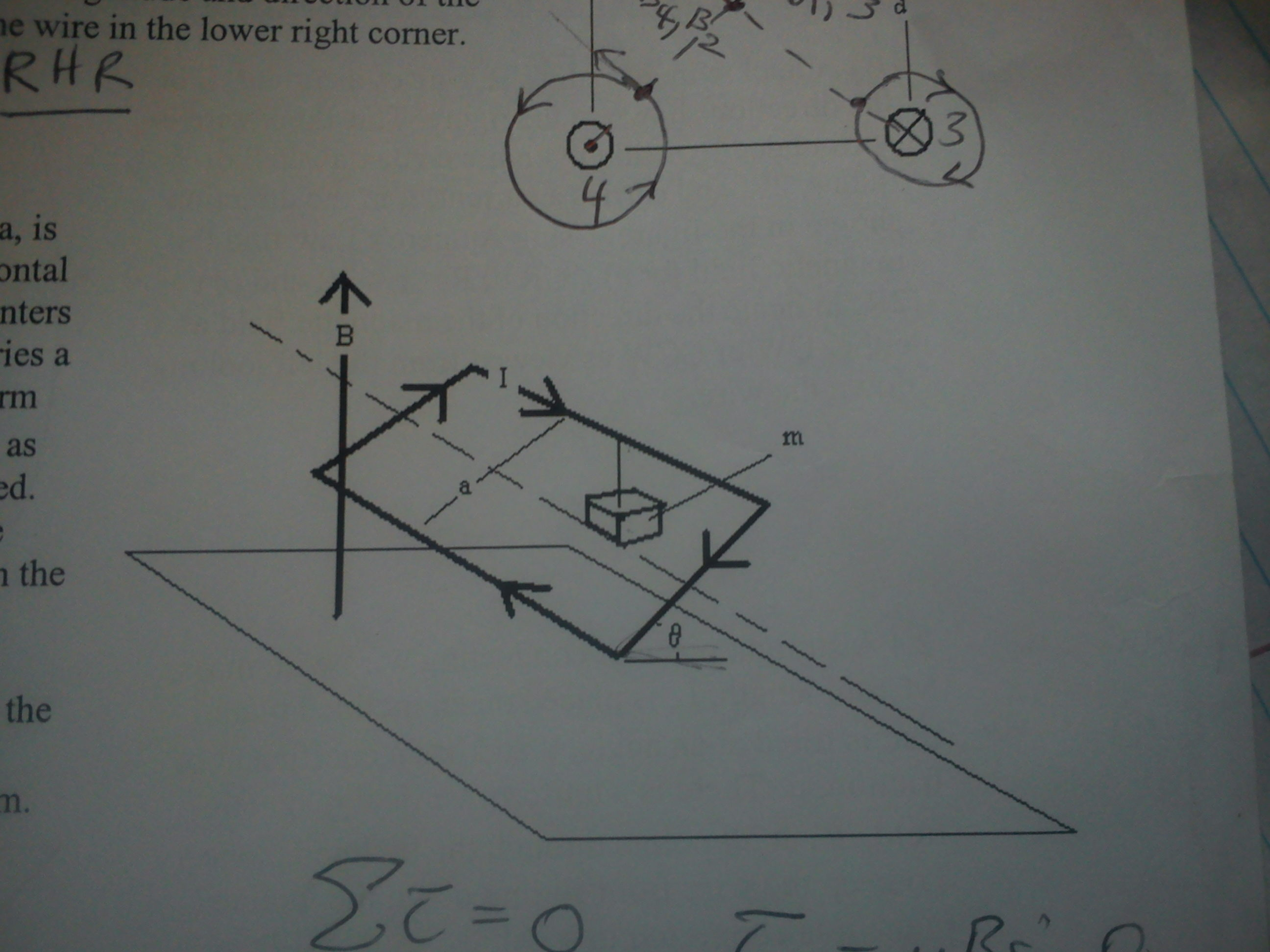 Horizontal Square Simple Loop Solved A square loop of side,a, is free to pivot about a | Chegg.com
