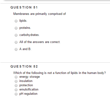 Solved QUESTION 50 In This Diagram Of A Cell Membrane, The | Chegg.com