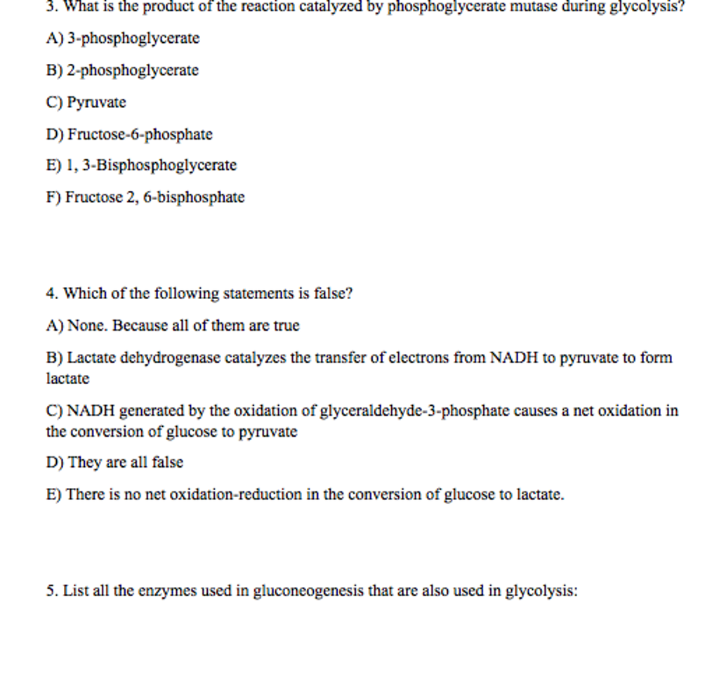 Solved What is the product of the reaction catalyzed by | Chegg.com