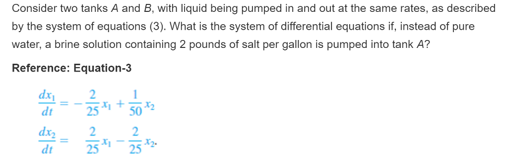 Solved Consider two tanks A and B, with liquid being pumped | Chegg.com