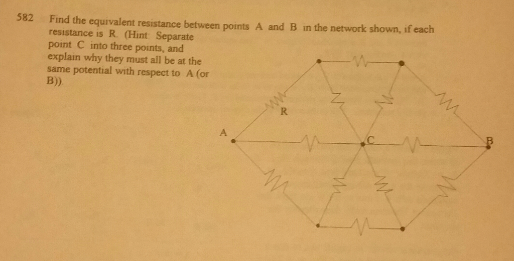 Solved Find The Equivalent Resistance Between Points A And B | Chegg.com