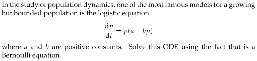 Solved In The Study Of Population Dynamics One Of The Most Chegg Solved In The Study Of Population Dynamics One Of The Most Chegg