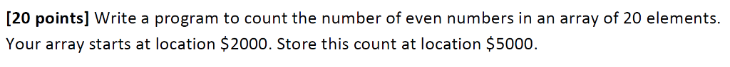 Solved Write a program to count the number of even numbers | Chegg.com