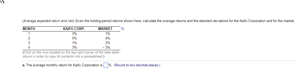 Solved Given the holding-period returns shown here, | Chegg.com