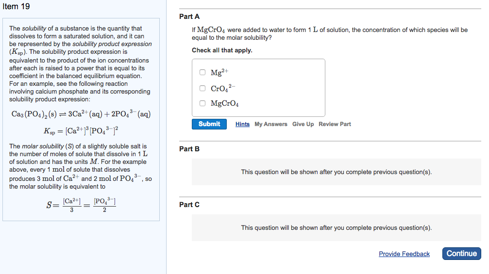 Solved The solubility of a substance is the quantity that | Chegg.com