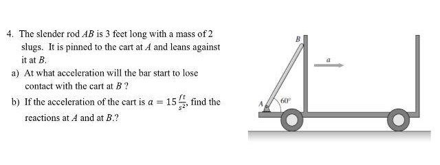 solved-the-slender-rod-ab-is-3-feet-long-with-a-mass-of-2-chegg