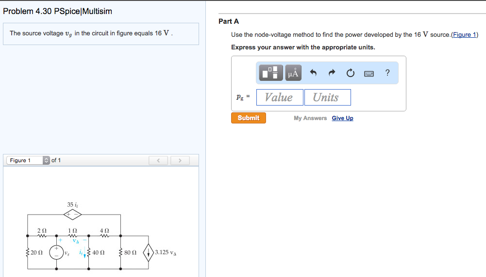 Solved The source voltage vg in the circuit in figure equals | Chegg.com