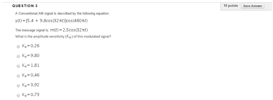 Solved QUESTION 1 10 points Save Answer A baseband message, | Chegg.com