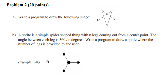 Solved a) Write a program to draw the following shape b) A | Chegg.com