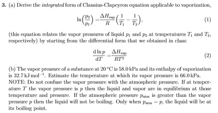 Solved 3. (a) Derive the integrated form of | Chegg.com