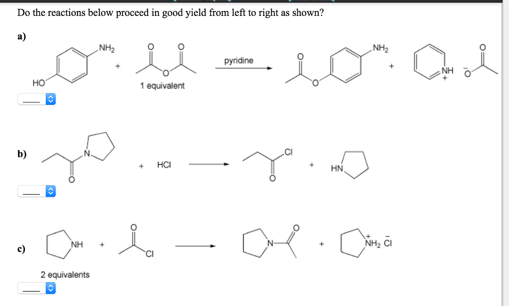 Solved Do The Reactions Below Proceed In Good Yield From | Chegg.com