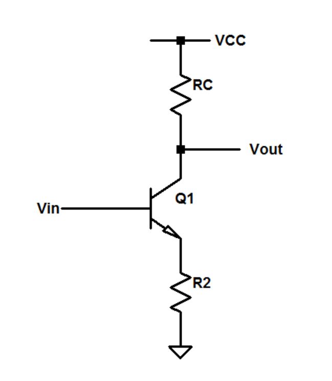 Solved RC _ Vout Q1 Vin R2 | Chegg.com