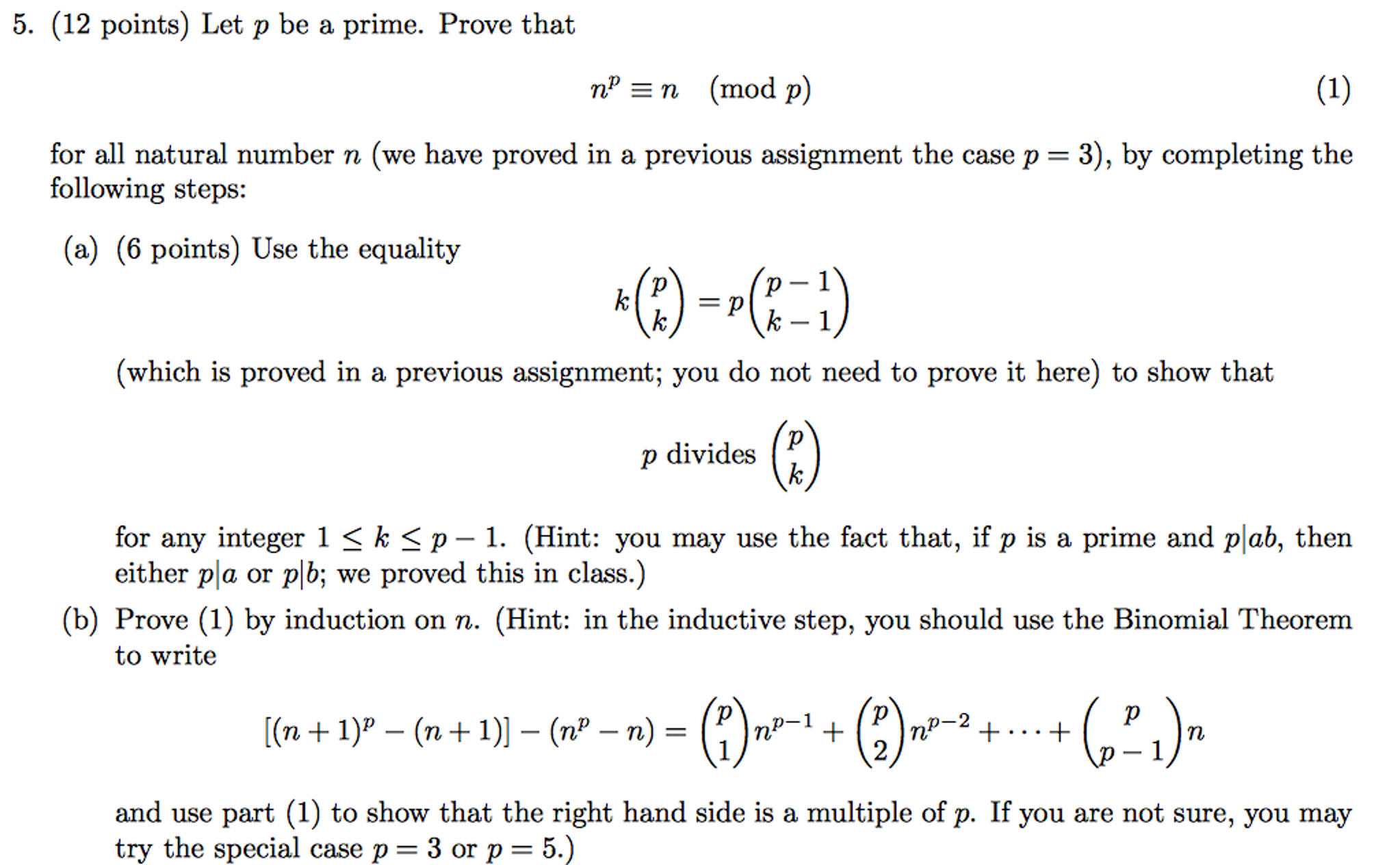 solved-let-p-be-a-prime-prove-that-n-p-n-mod-p-for-all-chegg