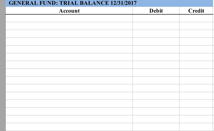 GENERAL FUND: CITY OF MONROE 12/31/2017 Statement of | Chegg.com