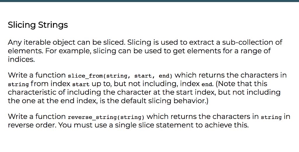Solved Accessing String Elements First note that all | Chegg.com