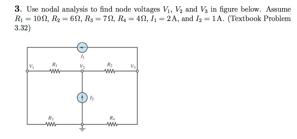 Solved Use Nodal Analysis To Find Node Voltages V1, V2 And | Chegg.com