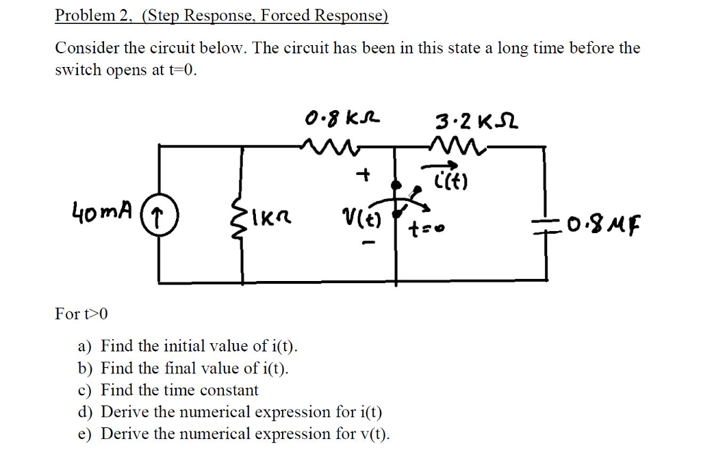 Solved Consider The Circuit Below. The Circuit Has Been In | Chegg.com