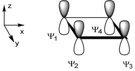 a) The planar cyclo-P4 molecule has four 3pz orbitals | Chegg.com