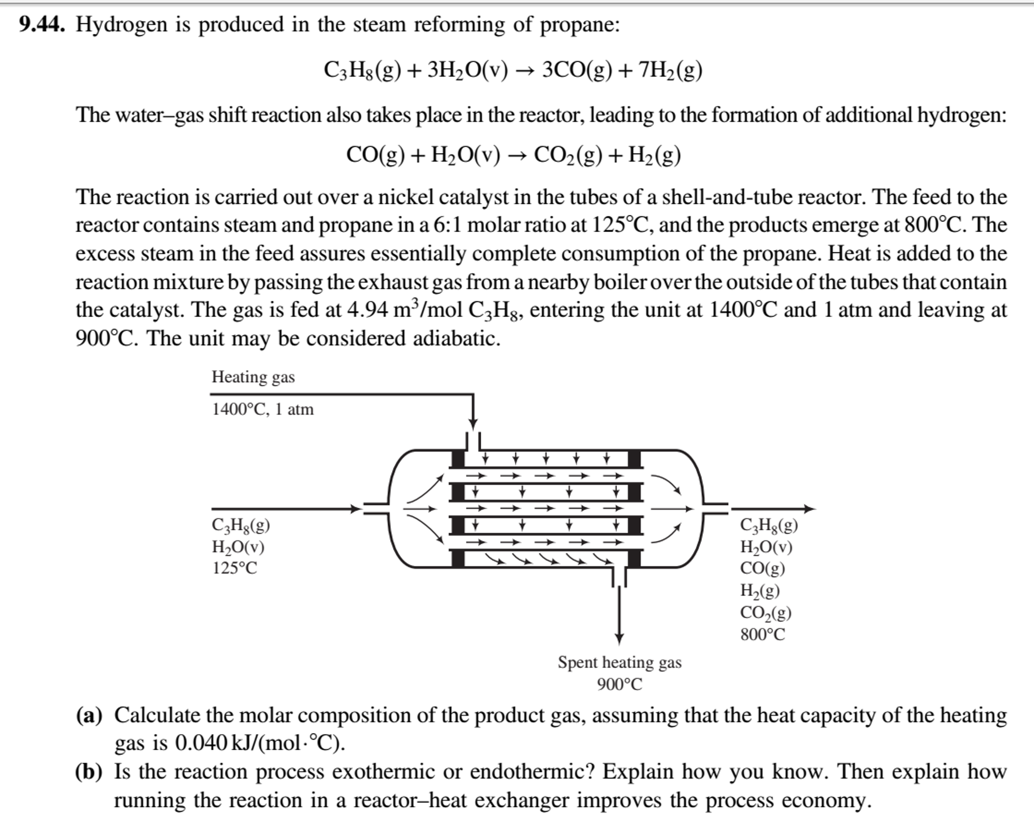 Solved Hydrogen is produced in the steam reforming of | Chegg.com