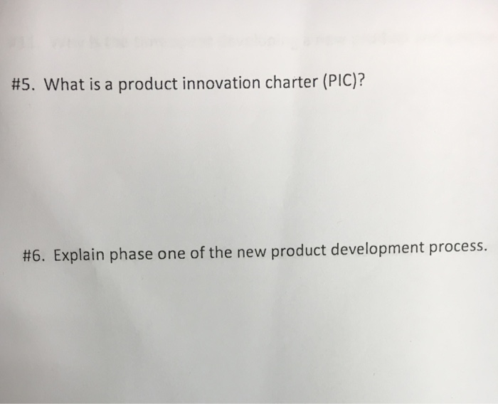 Solved What is a product innovation charter (PIC)? Explain
