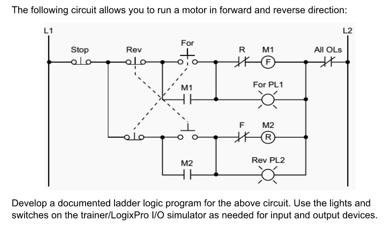 Solved The following circuit allows you to run a motor in | Chegg.com