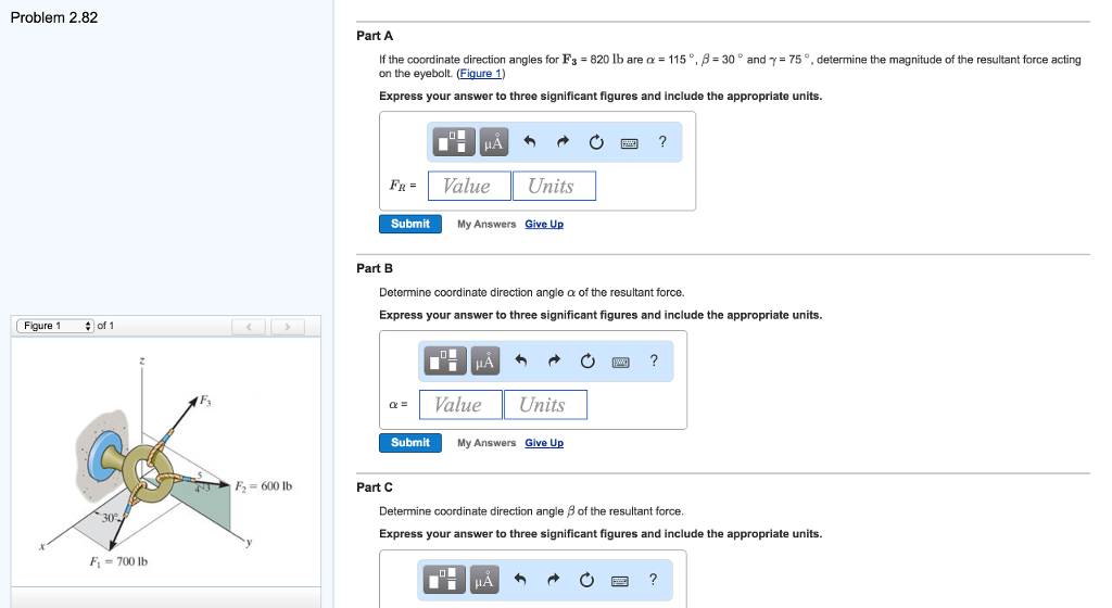 Solved Part A If the coordinate direction angles for F3 = | Chegg.com