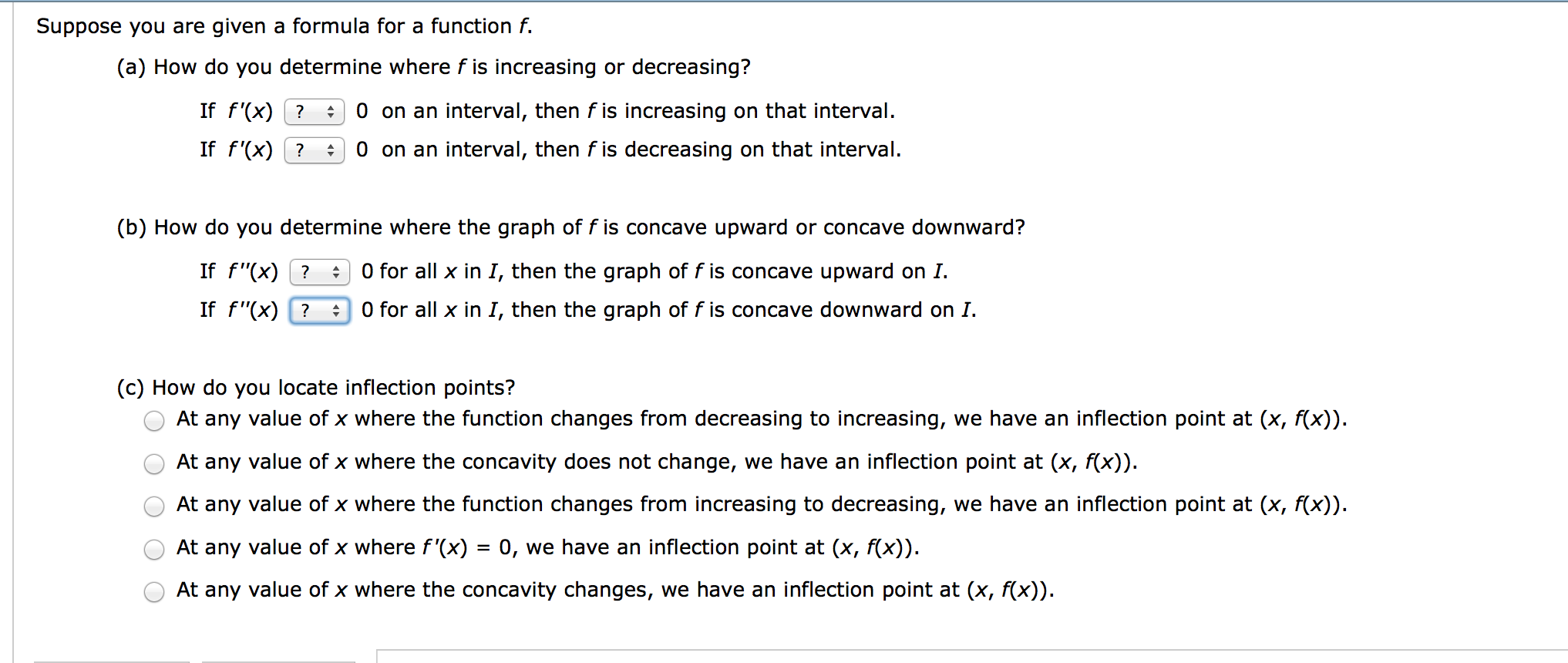 Solved Suppose You Are Given A Formula For A Function F. | Chegg.com