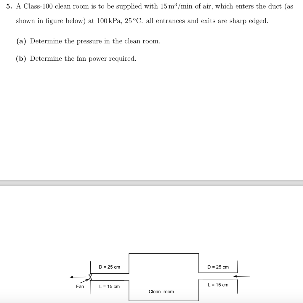 solved-5-a-class-100-clean-room-is-to-be-supplied-with-15-chegg