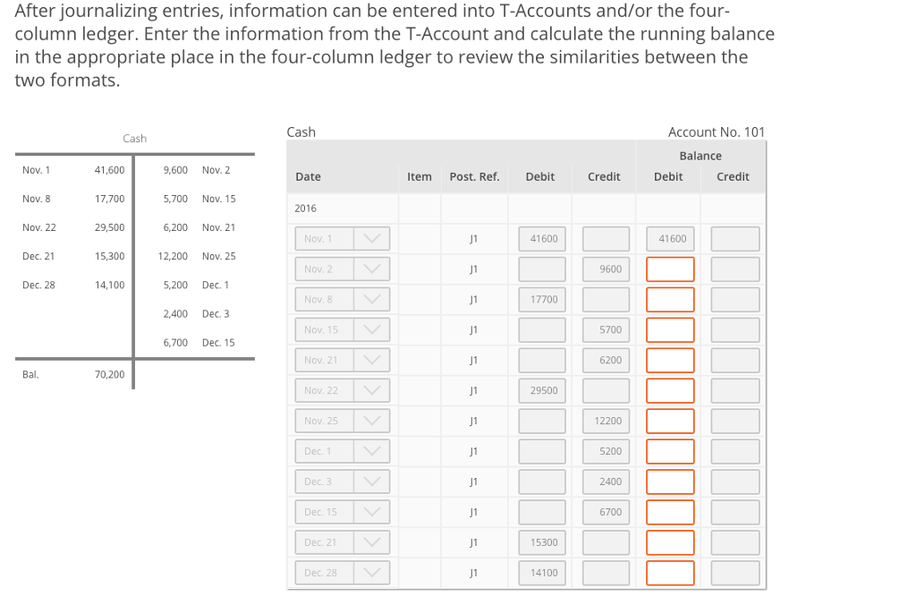 Solved After journalizing entries, information can be