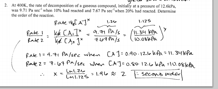 solved-at-400k-the-rate-of-decomposition-of-a-gaseous-chegg