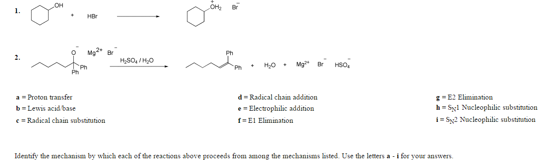 Solved OH OH2 Br +HBr Mg2 Br Ph 2. H2SO4 / H20 +H2O2 Br HSO | Chegg.com